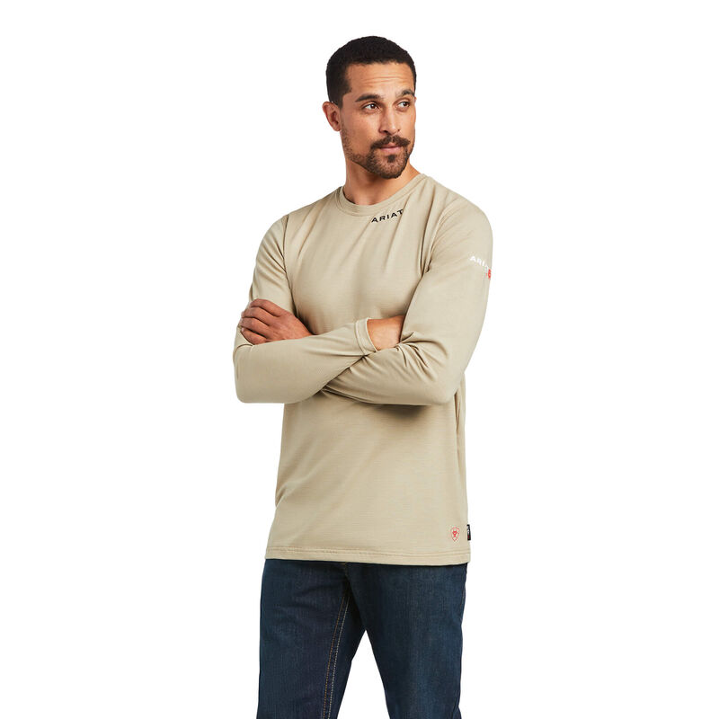 Camisetas Ariat Fr Baselayer Kaki Hombre - Chile 460-RODGKP